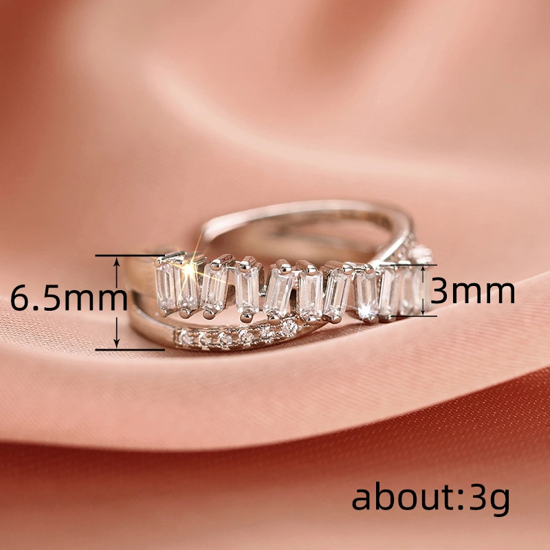  Fashionable personality light luxury index finger ring opening adjustable cold style ring European and American hot selling ring