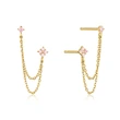 Trendy chain-style tassel diamond earrings, hot-selling personalized trendy earrings (1 pair)