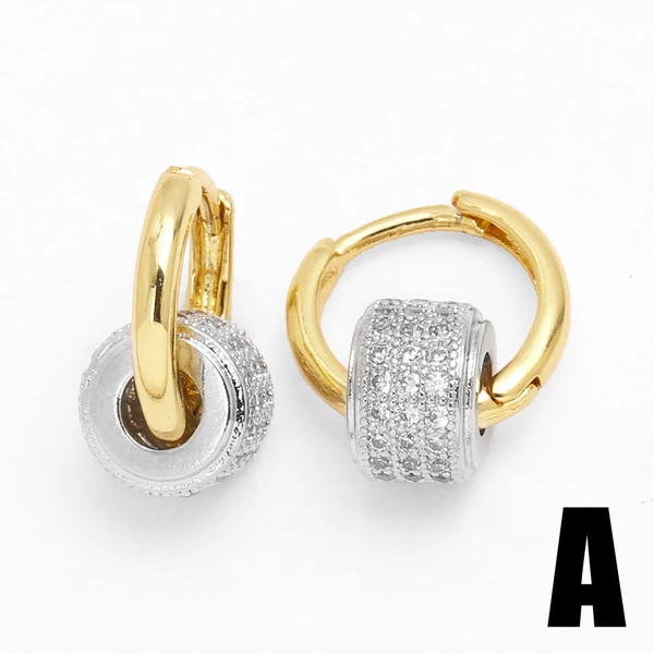 AS jewelry hot selling irregular pendant earrings female gold-plated zircon earrings earrings era344