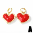New love lightning earrings red heart lightning earrings copper electroplating simple earrings wholesale erz50