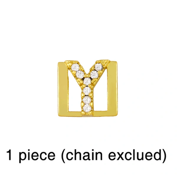 European and American 26 square brand English letter bracelet female bracelet cold style personality DIY diamond letter bracelet brc87