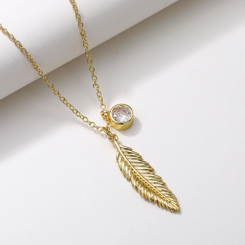 New Bohemian retro feather pendant necklace female creative tassel personality sweater chain