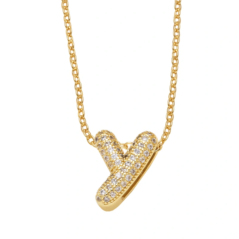 AS jewelry Europe and the United States hot selling full zircon 26 English letters necklace clavicle chain nkb596necklace