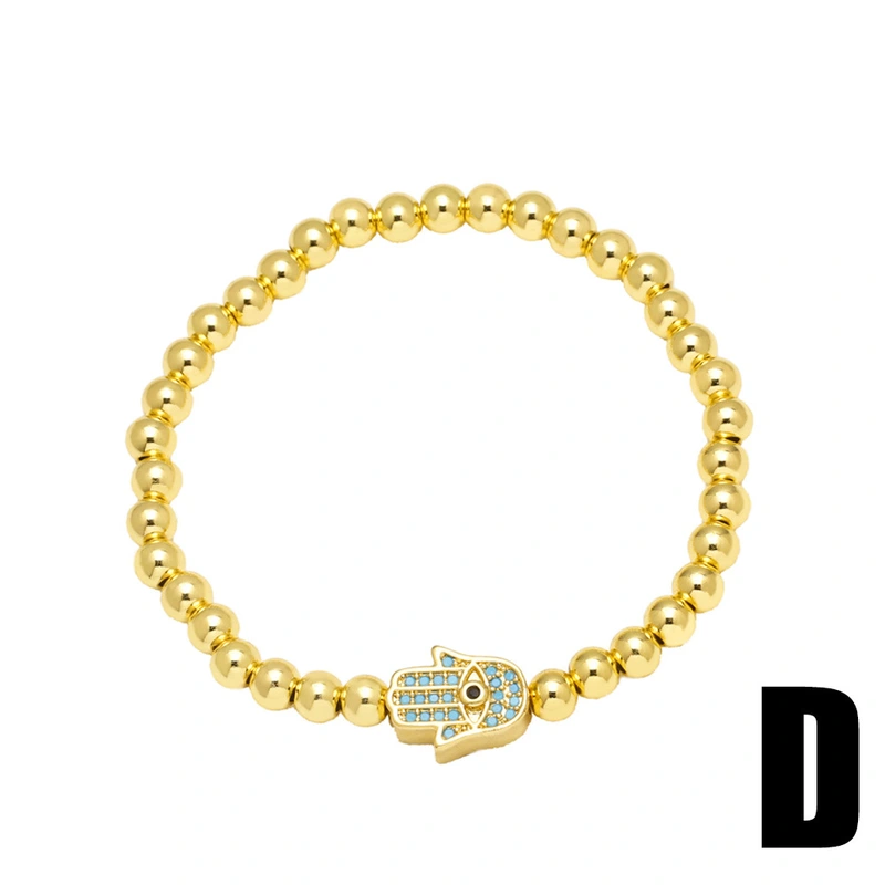AS jewelry European and American Bohemian blue eye bracelet female gold-plated zircon palm jewelry brj12