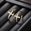 Hot selling European and American style mysterious earrings for women fashionable niche geometric hoop earrings daily matching jewelry