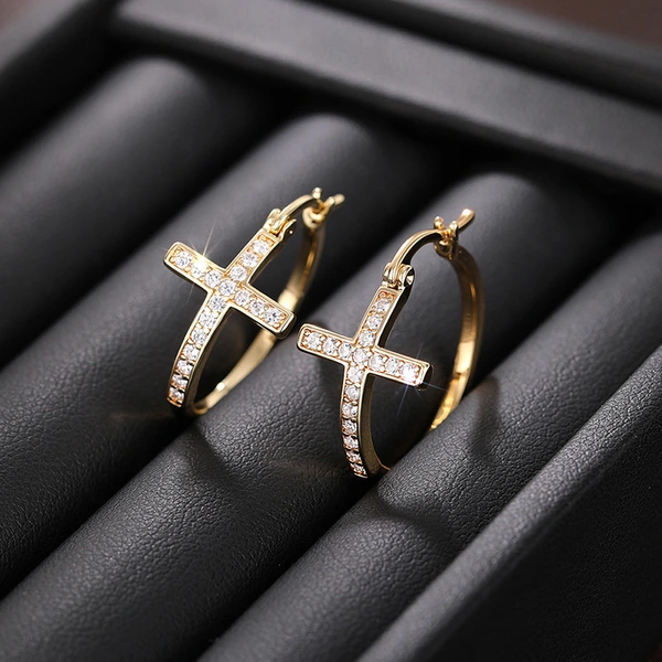 Hot selling European and American style mysterious earrings for women fashionable niche geometric hoop earrings daily matching jewelry