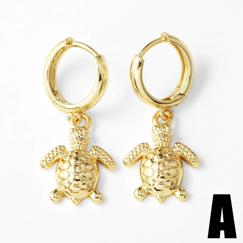 AS jewelry Europe and the United States hot selling ocean style fishtail turtle conch pendant earrings earrings female ers33 ring