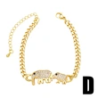 European and American simple fashion love bracelet niche design LOVE inlaid zircon elephant hand jewelry brm18
