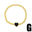 Clearance gold round bead bracelet 2024 female niche design oil drop love heart hand jewelry brd80