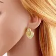 AS jewelry hot selling love smooth earrings female copper plated real gold heart shaped earrings earrings erz84