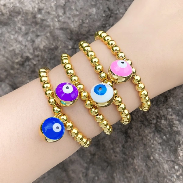 Clearance bracelet women's evil eye bracelet fashion beaded elastic bracelet evil eye brj43