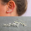    New jewelry natural popular multi-layer leaf earrings curved branch leaf earrings