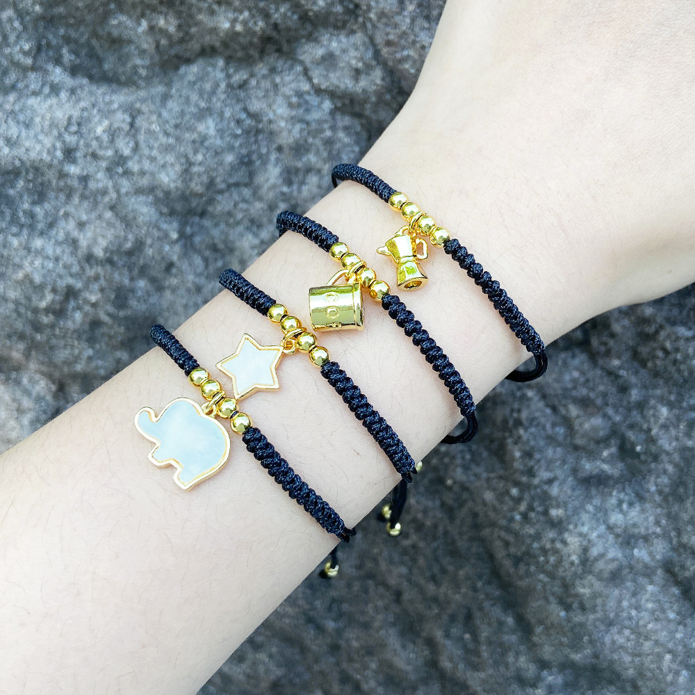 European and American new simple elephant bracelet niche advanced star water cup hand jewelry hand jewelry brk93