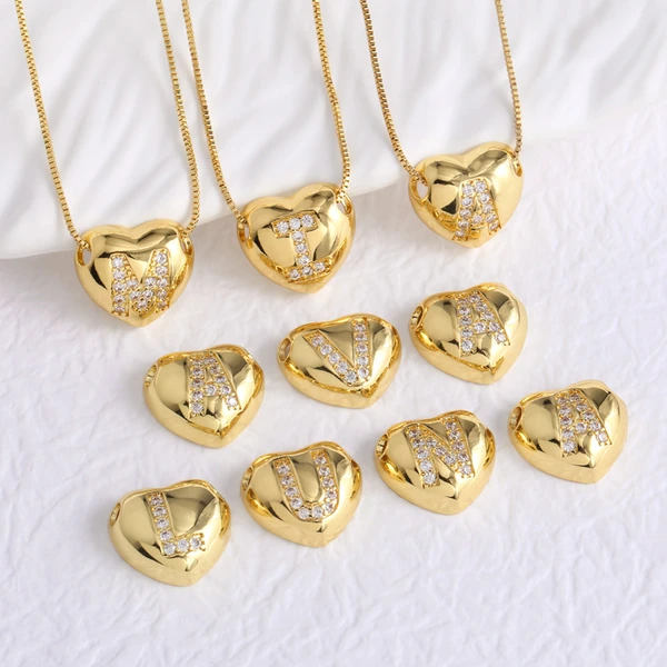 AS jewelry new style inlaid zircon love 26 letters pendant necklace clavicle chain nkb281necklace