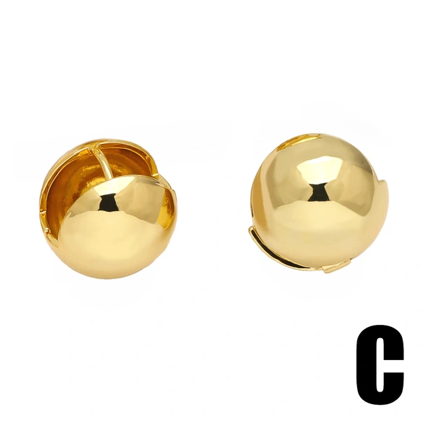 Fashion heart earrings for women niche design oval gold-plated earrings wholesale erv20