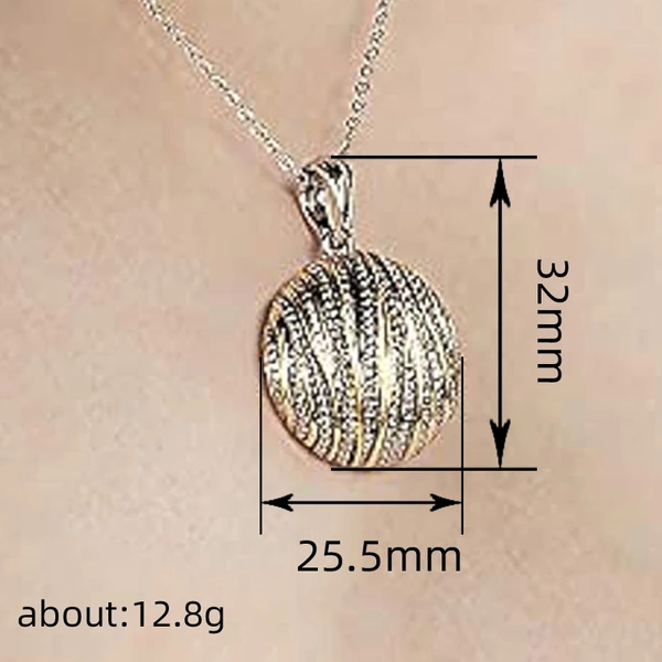   Hot selling jewelry: metallic design rose leaf pendant hollow design floral necklace