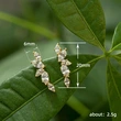 Jewelry factory direct sales micro inlaid zircon olive branch leaf earrings for women floral series earrings for women