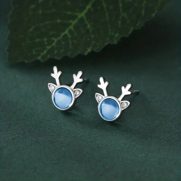  Christmas holiday earrings for women, exquisite and cute, fashionable deer antler earrings, mini design, matching jewelry