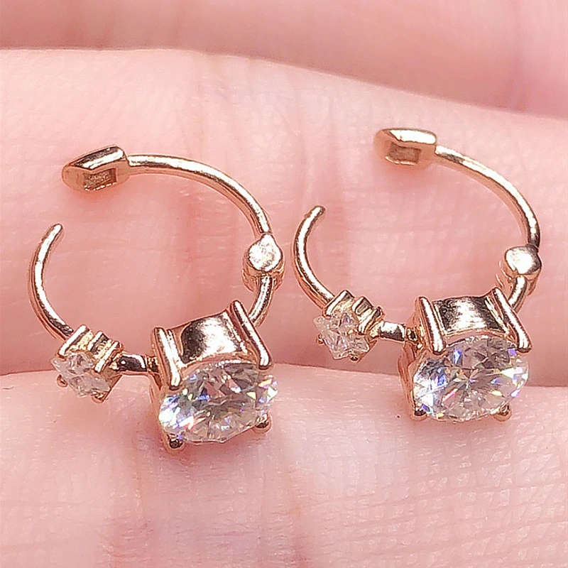  New hot style small and exquisite earrings super shiny high-end diamond round earrings design earrings for women