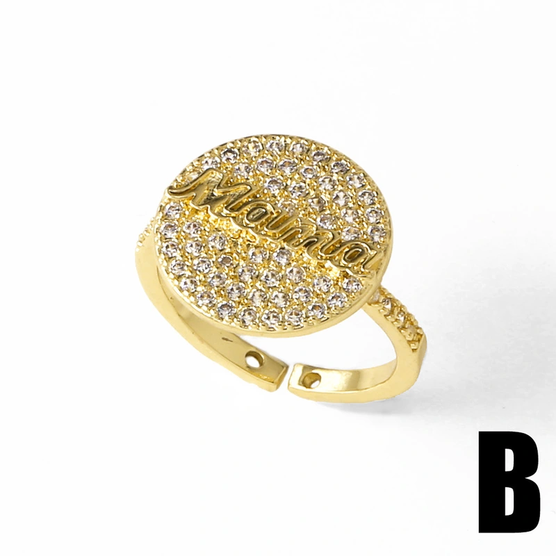 AS jewelry new full zircon fruit cherry love open ring ring rir25 ring