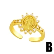 Clearance European and American trendy rings creative niche design Virgin Mary index finger ring love zircon ring rik63