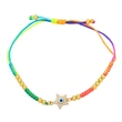 Clearance Star Pentagram Devil's Eye Bracelet Women's European and American Beaded Hand-woven Color Bracelet brh36