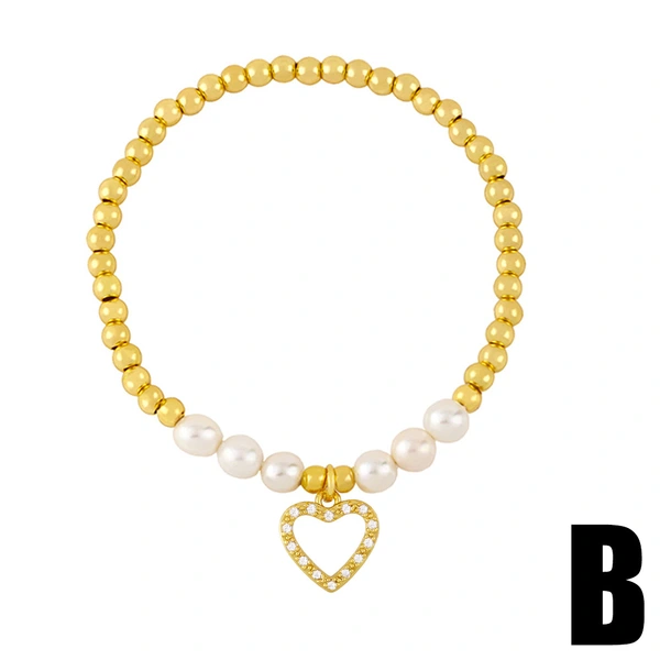 Clearance pearl stitching Virgin Mary love bracelet European and American trendy niche personality hand jewelry female bre50