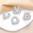 Jewelry Europe and the United States hot selling 26 English letter ring gold-plated full zircon fat letter ring rih91