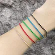 Hot selling European and American style colored zircon bracelet female Internet celebrity fashion niche retro colored diamond hand jewelry brh90
