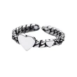 Opening adjustable fashion personality ring size love double peach heart ring heart-shaped ancient silver single ring