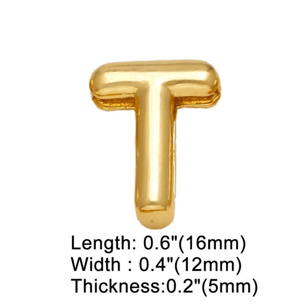 AS jewelry hot selling 26 English letters belt bracelet diy gold-plated hand jewelry female brg78