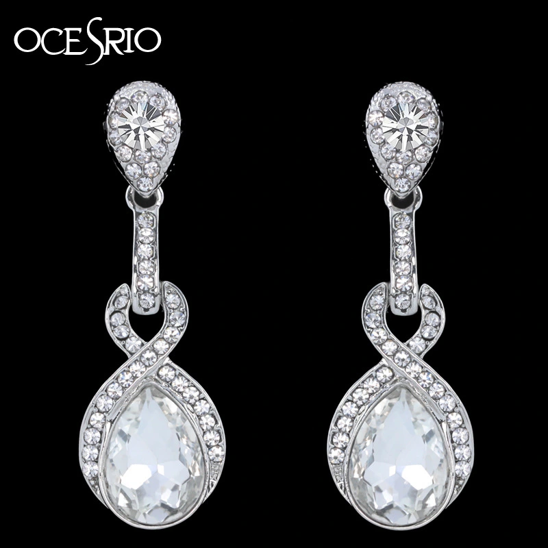 AS jewelry European and American fashion simple bridal wedding earrings temperament all-match personality water drop earrings earrings erj06