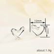   Simple minimalist heart earrings for women, sweet and fashionable everyday accessories