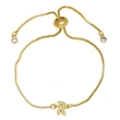AS jewelry full zirconium 26 English letters bracelet copper plated real gold adjustment jewelry brm62
