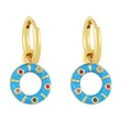 Clearance European and American earrings cute fun colorful geometric circle earrings women's trendy ethnic style earrings ery04