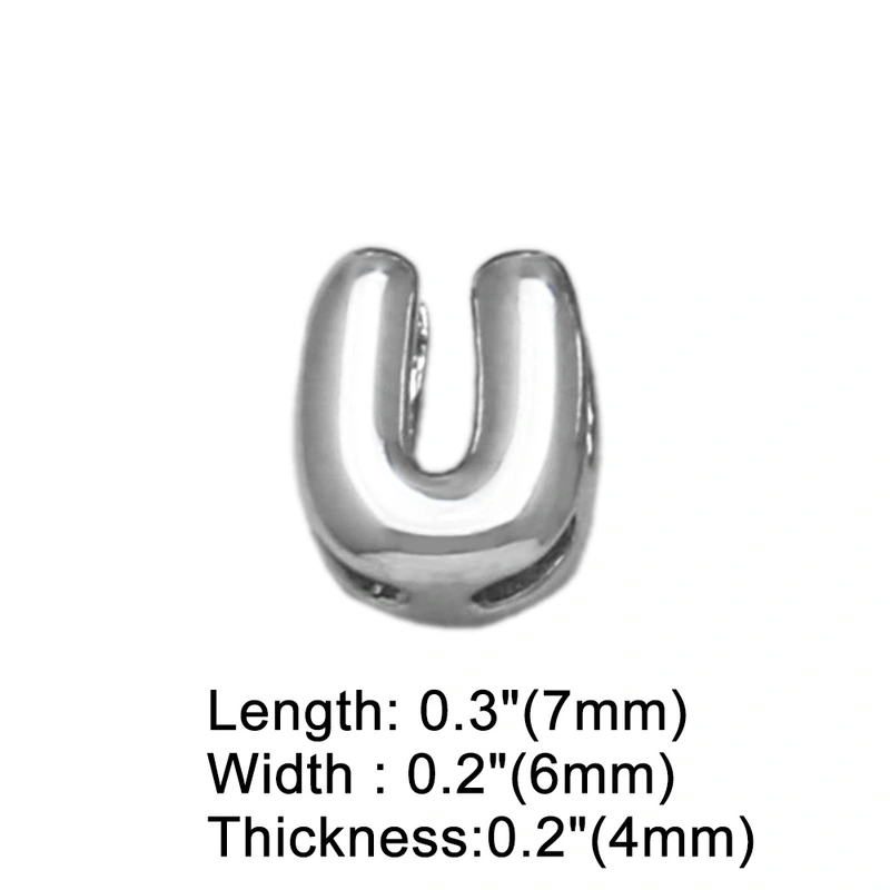 AS jewelry European and American all-match DIY with 26 English letters pendant necklace white K clavicle chain nkb300