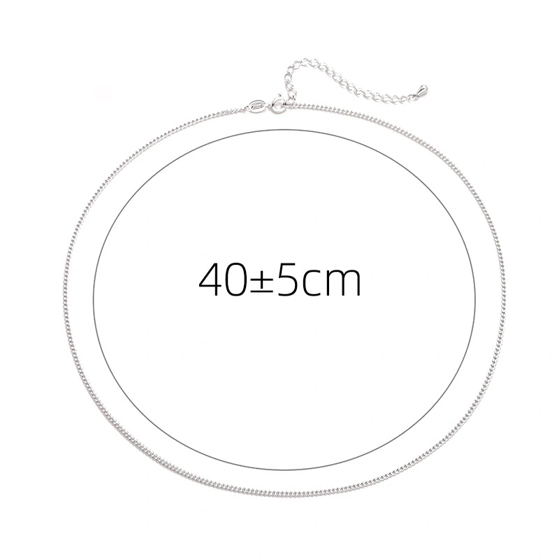 European and American fashion box chain cross chain water wave chain snake bone chain melon seed chain lip chain accessories female clavicle chain