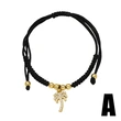 AS jewelry Europe and the United States hot selling turtle shell pendant bracelet female gold-plated adjustable black rope bracelet brg61