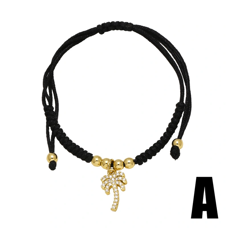AS jewelry Europe and the United States hot selling turtle shell pendant bracelet female gold-plated adjustable black rope bracelet brg61