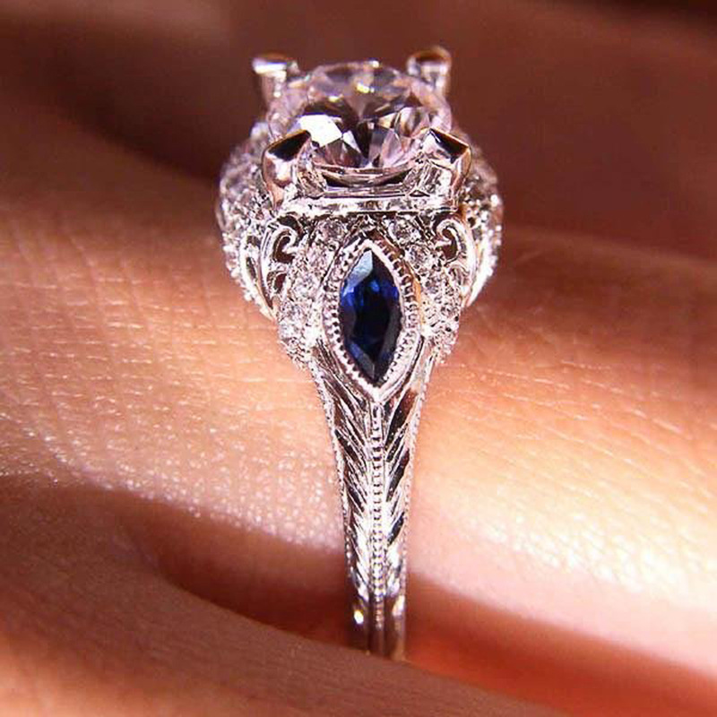  Retro palace style ring, royal aristocratic temperament design ring, domineering and noble all-match index finger ring
