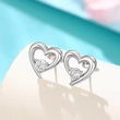 European and American style hollow heart earrings for women, simple and high-end new style earrings, small and elegant, versatile earrings