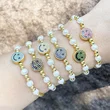 Clearance simple personality pearl bracelet women's European and American smiley face expression hand jewelry temperament Internet celebrity bracelet wholesale brg81