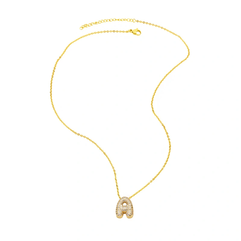 AS jewelry Europe and the United States hot selling full zircon 26 English letters necklace clavicle chain nkb596necklace