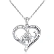  Hot selling heart-shaped necklace, fashionable and elegant elephant sweater chain, beautiful and elegant English female necklace