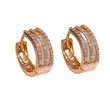 Micro-inlaid multi-layer line earrings hollow design classic versatile earrings temperament queen high-end earrings