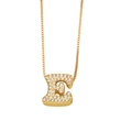AS jewelry new arrival 26 English letters necklace gold-plated zircon inlaid hip-hop clavicle chain nkw61