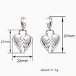  Broken zircon heart earrings cool style fashion light luxury design earrings personality temperament heart-shaped earrings
