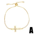 European and American jewelry cold style retro cross bracelet niche design simple bracelet female brg77