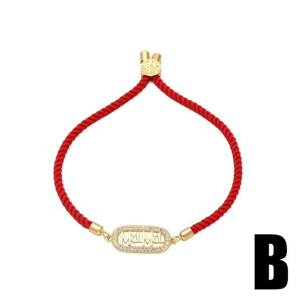 AS jewelry European and American pearl love bracelet gold-plated zircon Mother's Day mama bracelet brh74