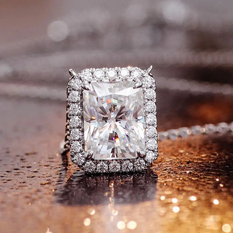  Chinese Valentine's Day gift square geometric pendant necklace classic versatile zircon jewelry fashion hot selling style